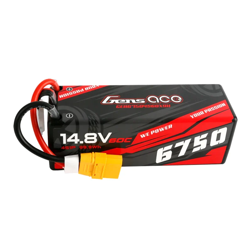 Gens Ace 6750mAh 14,8V 60C 4S1P HardCase Lipo Akku 14# mit XT90 Stecker