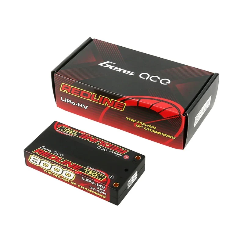 Gens Ace Redline Serie 8000mAh 3,8V 130C 1S2P HardCase #58 HV Lipo Batterie