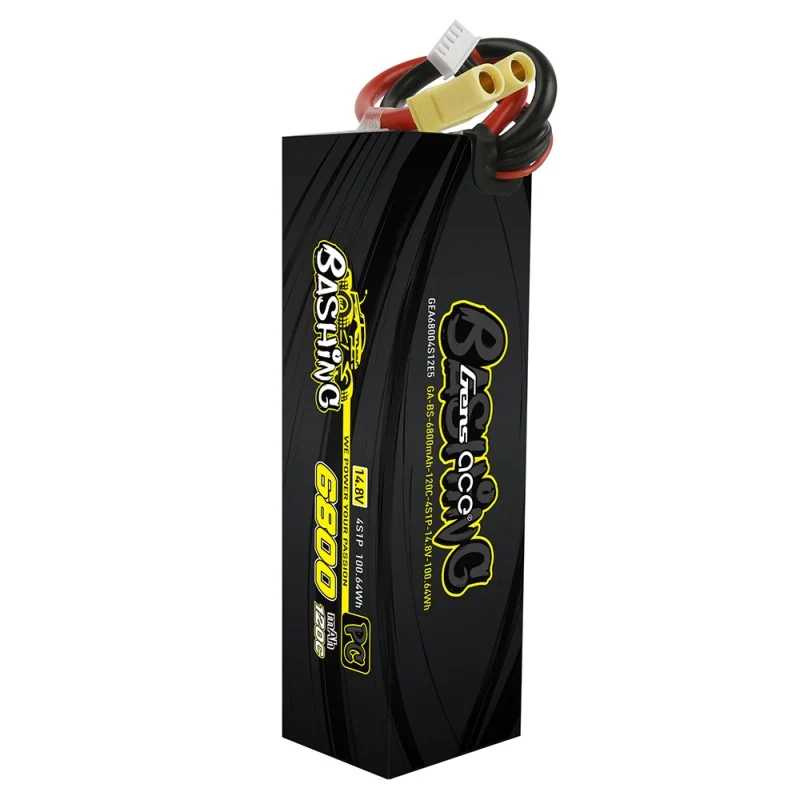 Gens Ace 6800mAh 14,8V 120C 4S1P Lipo-Akkupack mit EC5-Bashing-Serie