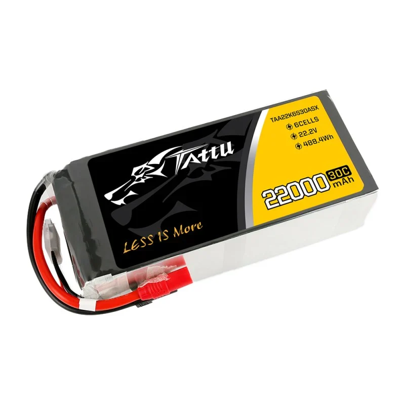 Tattu 22000mAh 22,2V 30C 6S1P Lipo Akkupack mit AS150+XT150 Stecker