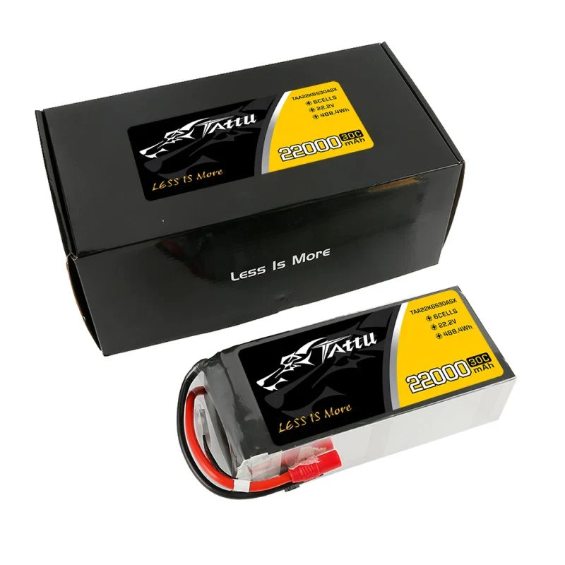 Tattu 22000mAh 22,2V 30C 6S1P Lipo Akkupack mit AS150+XT150 Stecker