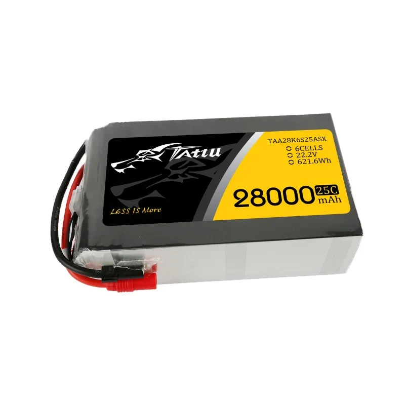 Tattu 28000mAh 22,2V 25C 6S1P Lipo Akkupack mit AS150+XT150