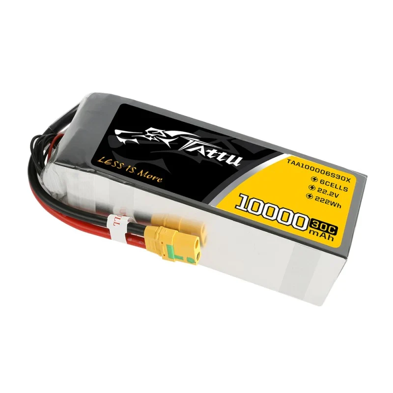 Tattu 10000mAh 22,2 V 30 C 6S1P Lipo-Akkupack mit XT90-S
