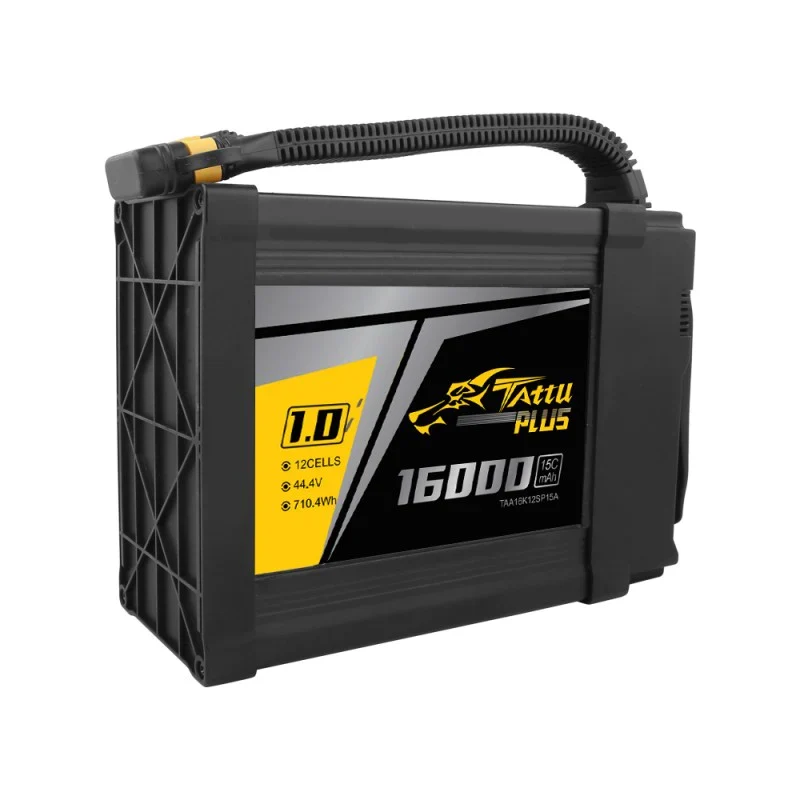 Tattu Plus 1.0 16000mAh 44,4V 15C 12S1P Lipo Akkupack mit AS150U Stecker