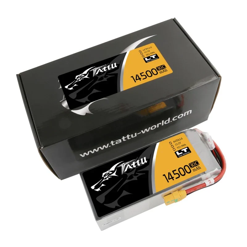 Tattu Low-Temperature Version 14500mAh 22.2V 30C 6S1P UAV Lipo Battery Pack mit XT90 Anti-Funken-Stecker