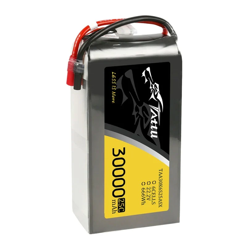 Tattu 30000mAh 22,2V 25C 6S1P Lipo Akkupack mit AS150+XT150