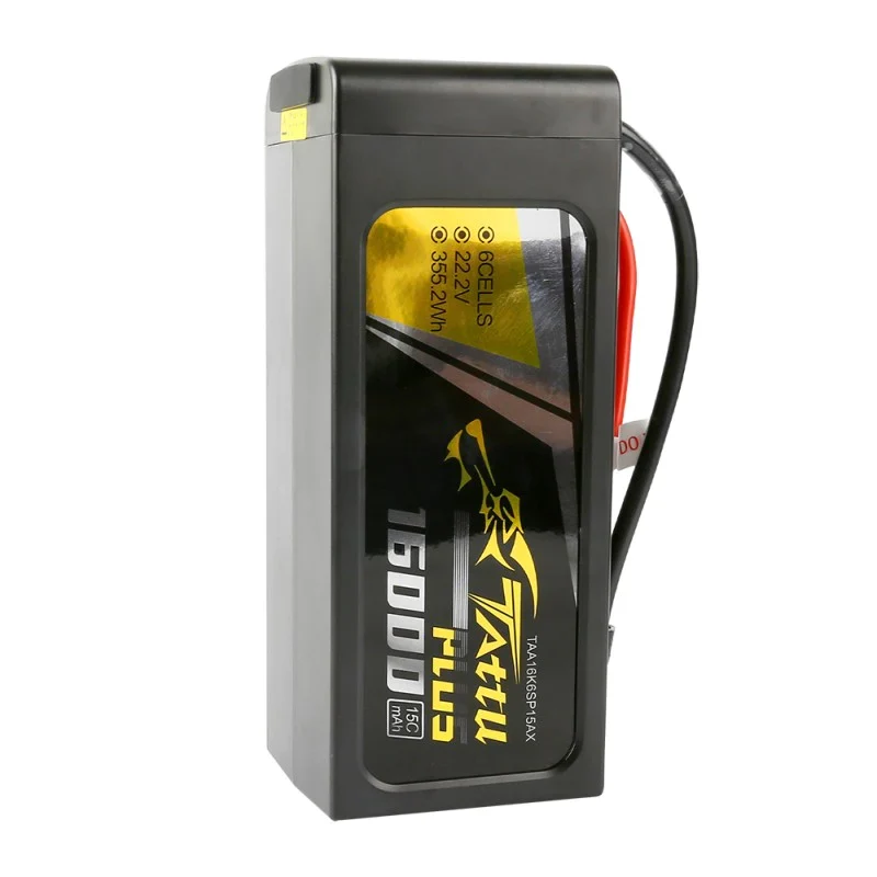 Tattu Plus 16000mAh 22,2V 15C 6S1P Lipo Akkupack mit AS150+XT150 Stecker