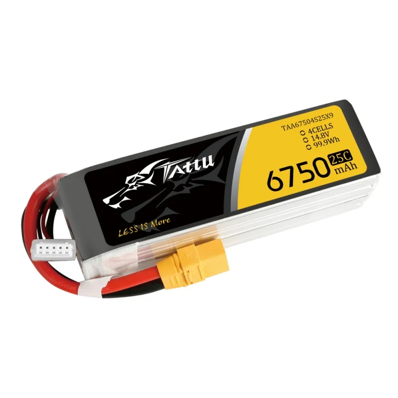 Tattu 6750mAh 14.8V 25C 4S1P Lipo Battery mit XT90
