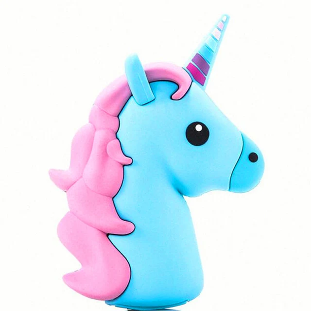 Portable Battery Charger 8000 mah Funny Cute Emoji Unicorn Power Bank 18650 Charge Cartoon Powerbank