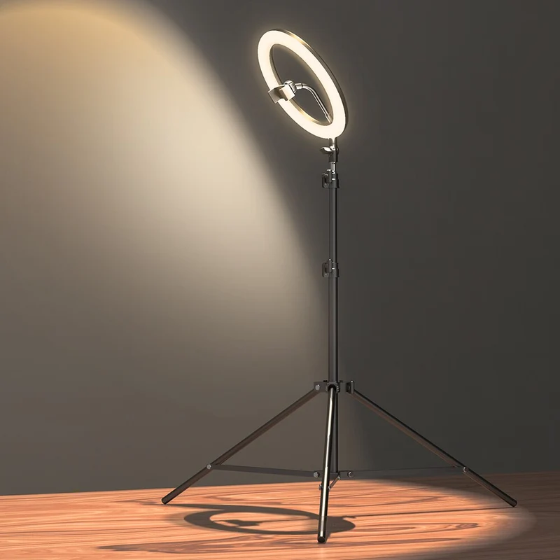 10inch Dimmable LED Ring Lamp Light with Tripod USB