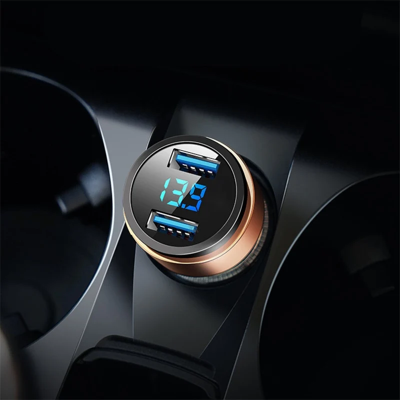 Mini Fast Charger Dual USB Car Phone for iPhone Samsung Xiaomi