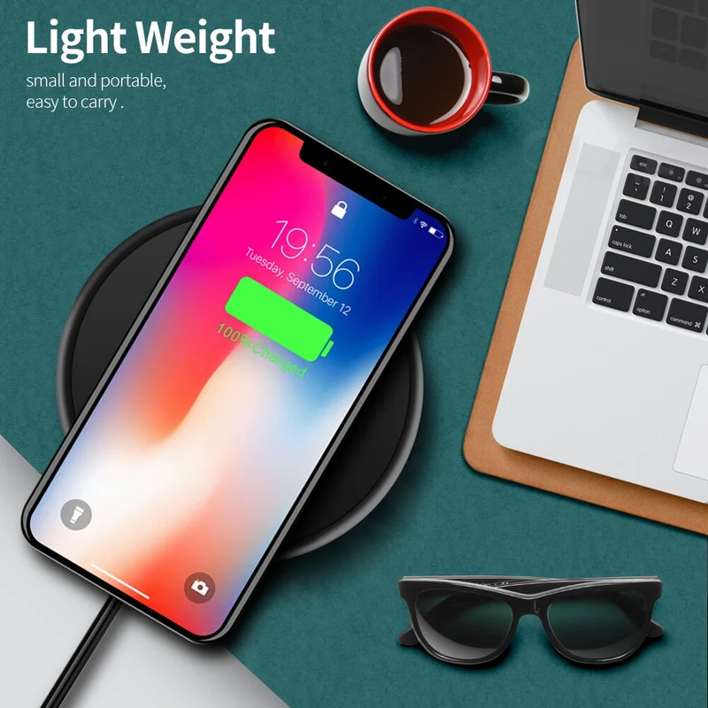 10W Fast Wireless Charger For iPhone, Samsung, Huawei