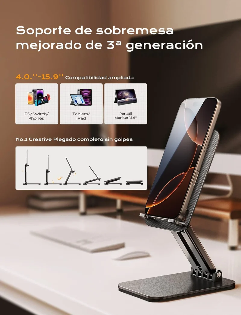 LISEN iPad Tablet Ständer Vollmetall, Universal Multiwinkel Verstellbar