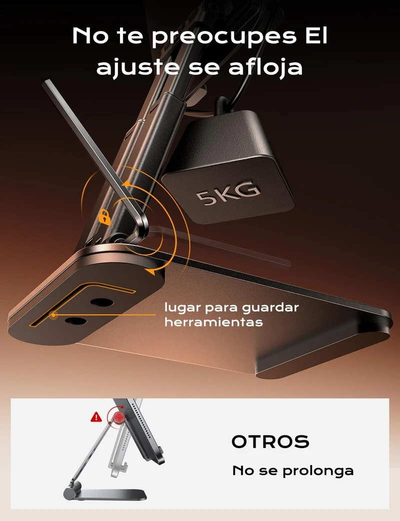 LISEN iPad Tablet Ständer Vollmetall, Universal Multiwinkel Verstellbar