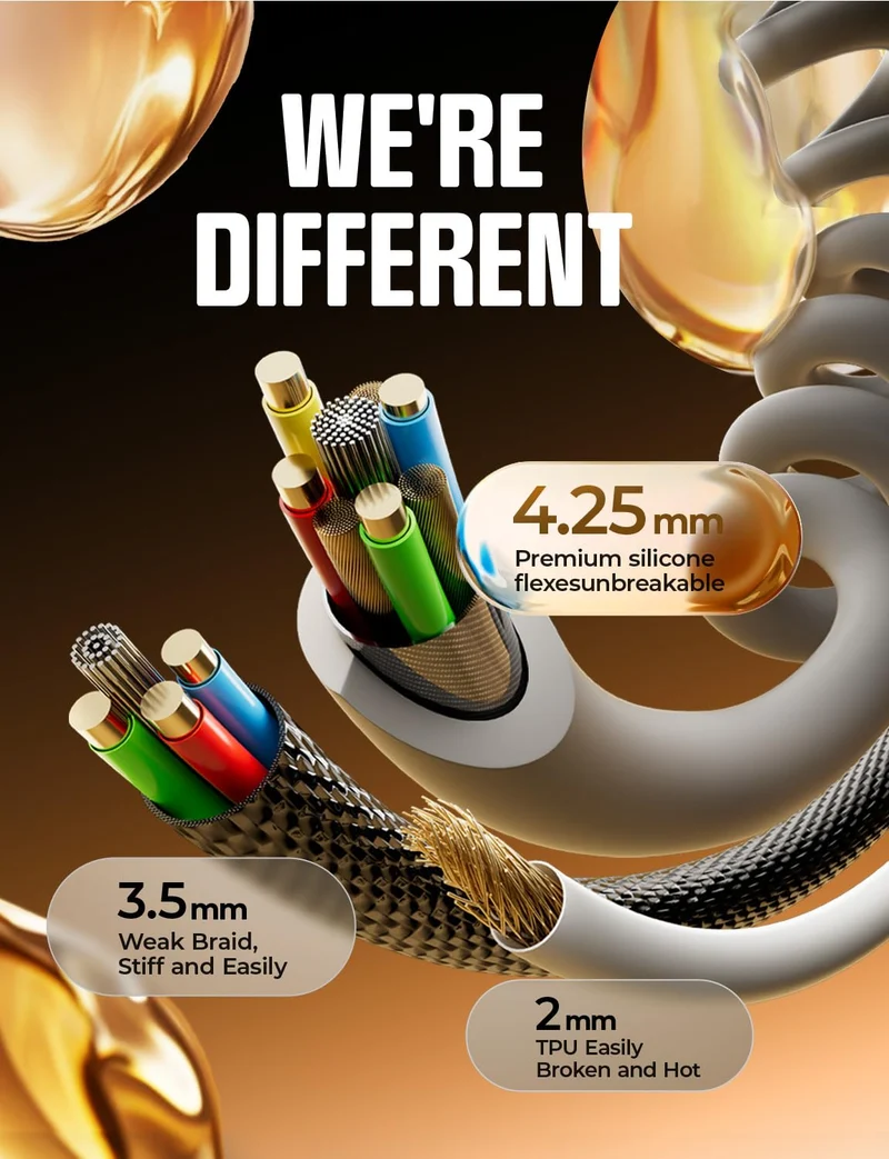 LISEN Spiralförmiges USB-C-Kabel, 2 Stück für Car Play & Android Auto Kabel