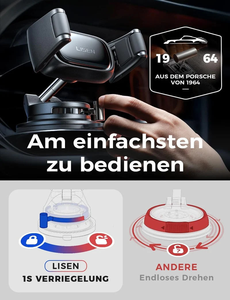 LISEN Vakuum-Handyhalterung Auto