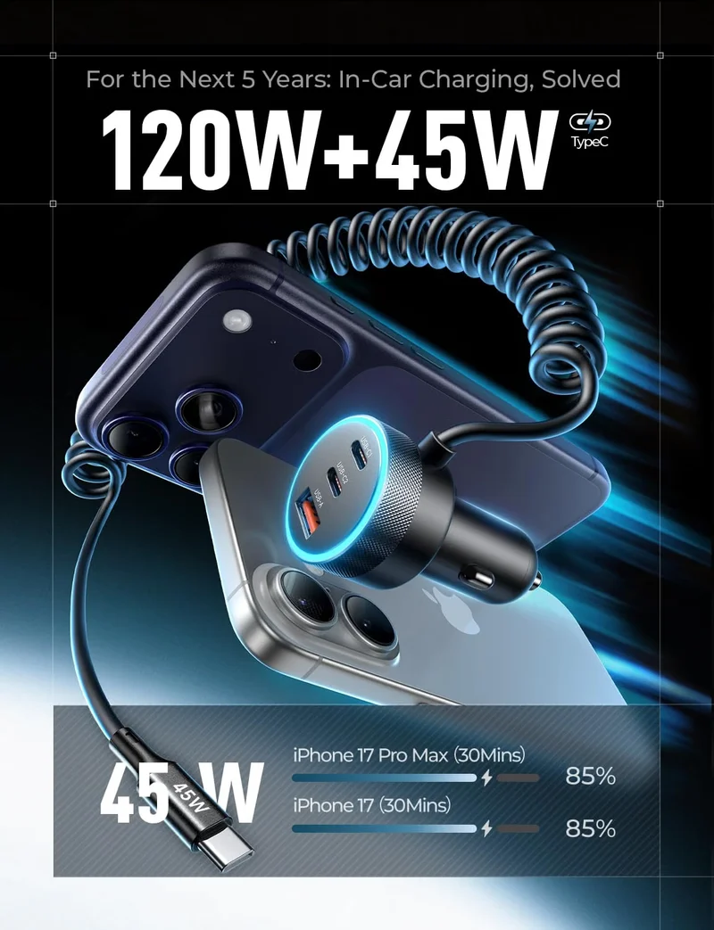 LISEN 90W Kfz-Ladegerät USB C