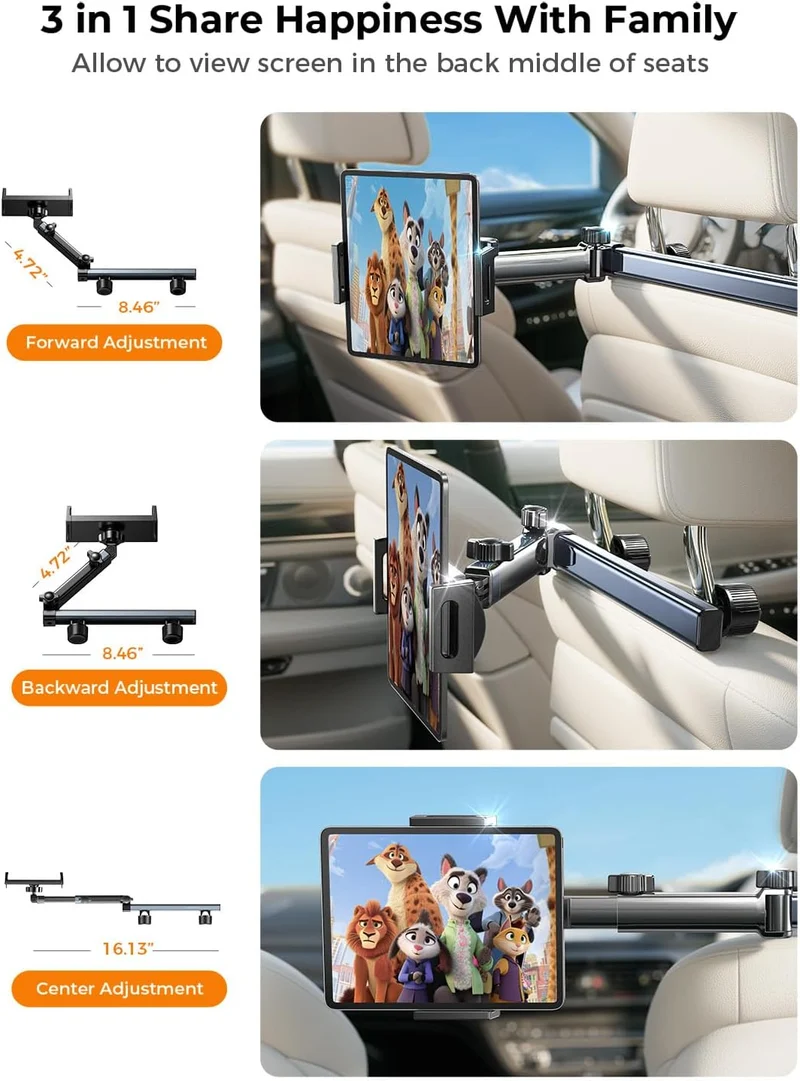 LISEN 3-in-1 iPad-Halterung für Autozubehör