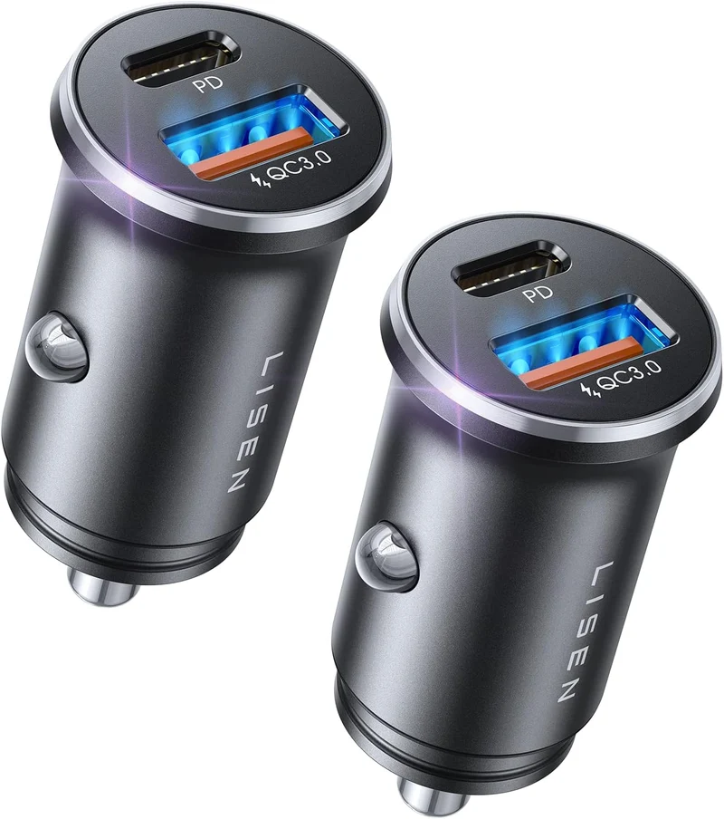 LISEN 54W 2er-Pack USB-C Zigarettenanzünder