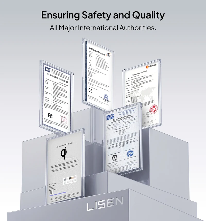 LISEN Qi2 15W Ultraschlanker MagSafe Akku