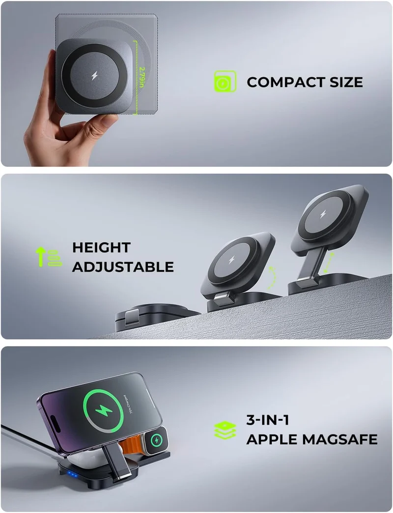 LISEN 3-in-1 MagSafe Ladestation