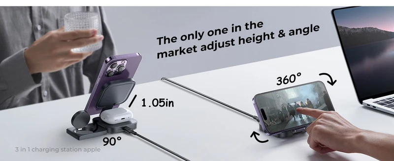 LISEN 3-in-1 MagSafe Ladestation