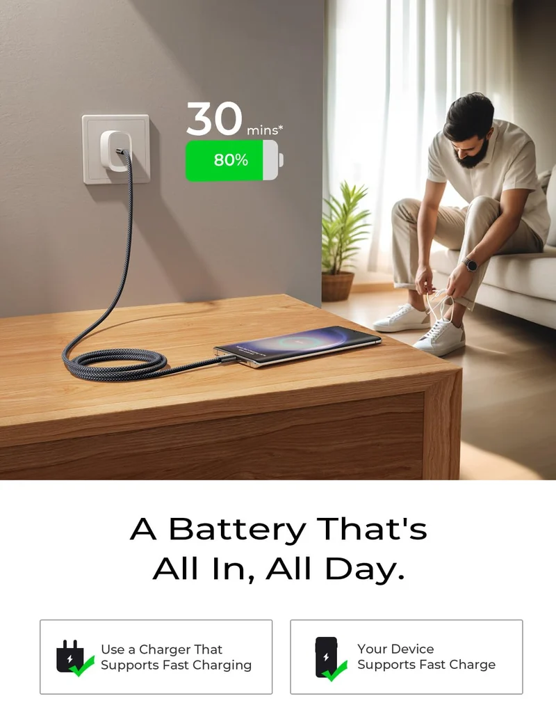 Lisen USB-C-zu-C-Kabel [60 W, 5er-Pack]