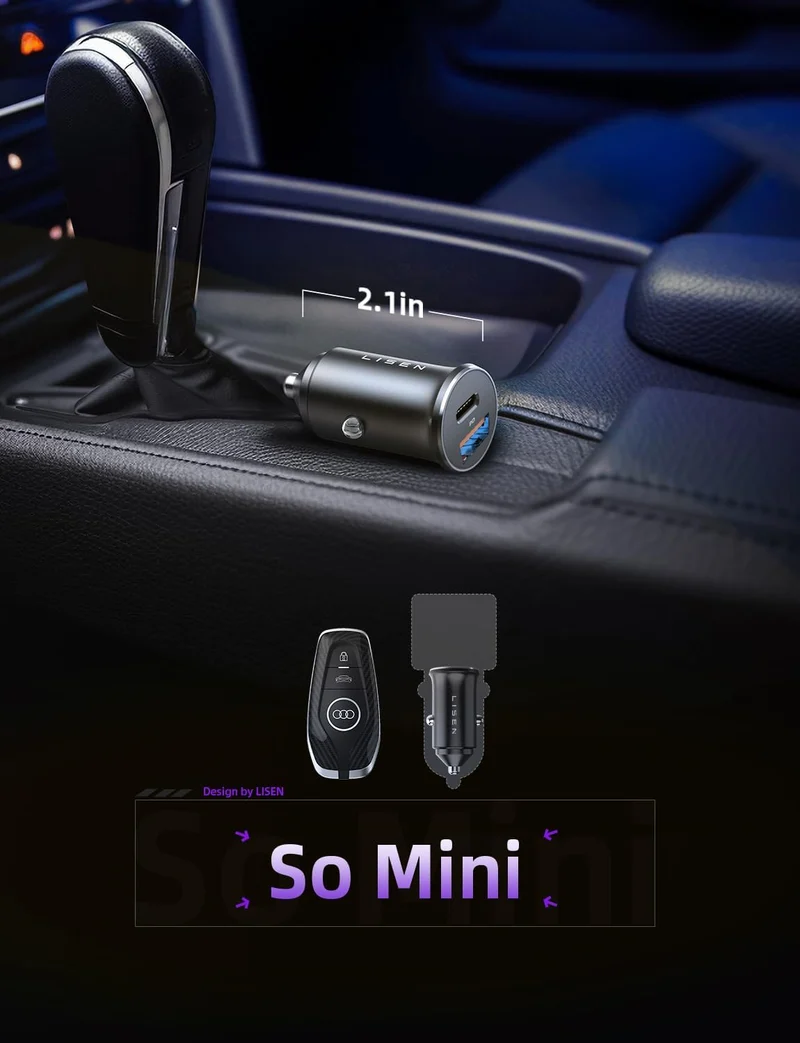 LISEN 95W USB-C Autoladegerät Schnellladung