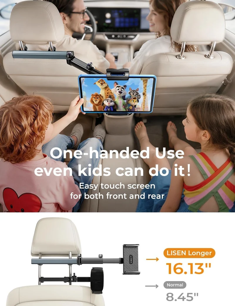 LISEN für iPad-Halterung für Auto-Kopfstütze