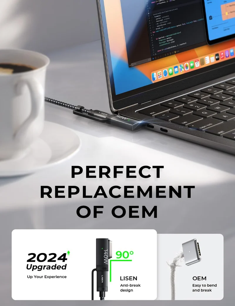 LISEN 140W USB-C auf Magnetkabel