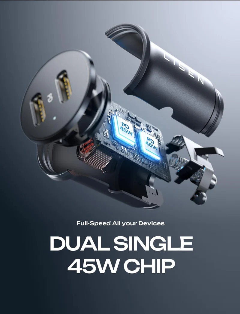 LISEN 90W USB-C Zigarettenanzünder