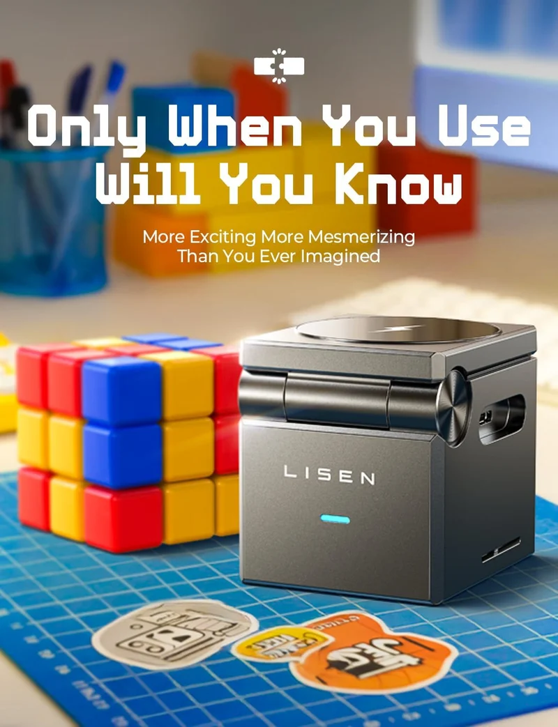 LISEN Qi2 3-in-1 MagSafe Faltbare Ladestation