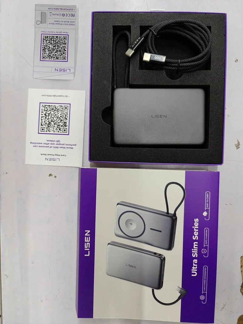 LISEN 0,5 Zoll Ultra Slim 10000mAh MagSafe Powerbank