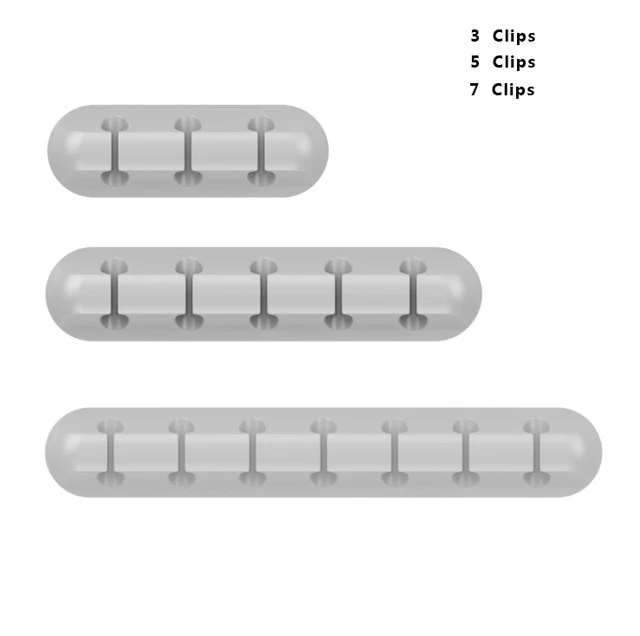 Silicone Cable Organizer USB Cable Holder Flexible Cable Winder Management cable Clips Holder For Mouse Keyboard Earphone Car