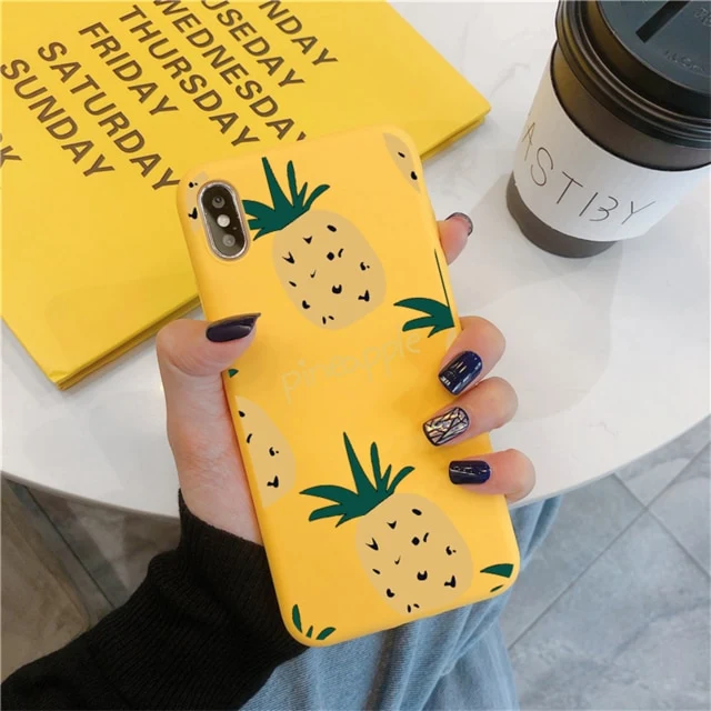 Fruit Flower Soft Phone Case For iPhone 7 Plus X XR XS Max 6 6S 7 8 Plus 5 5S SE 2020 Back Cover For iPhone 12 11 Pro Max Funda