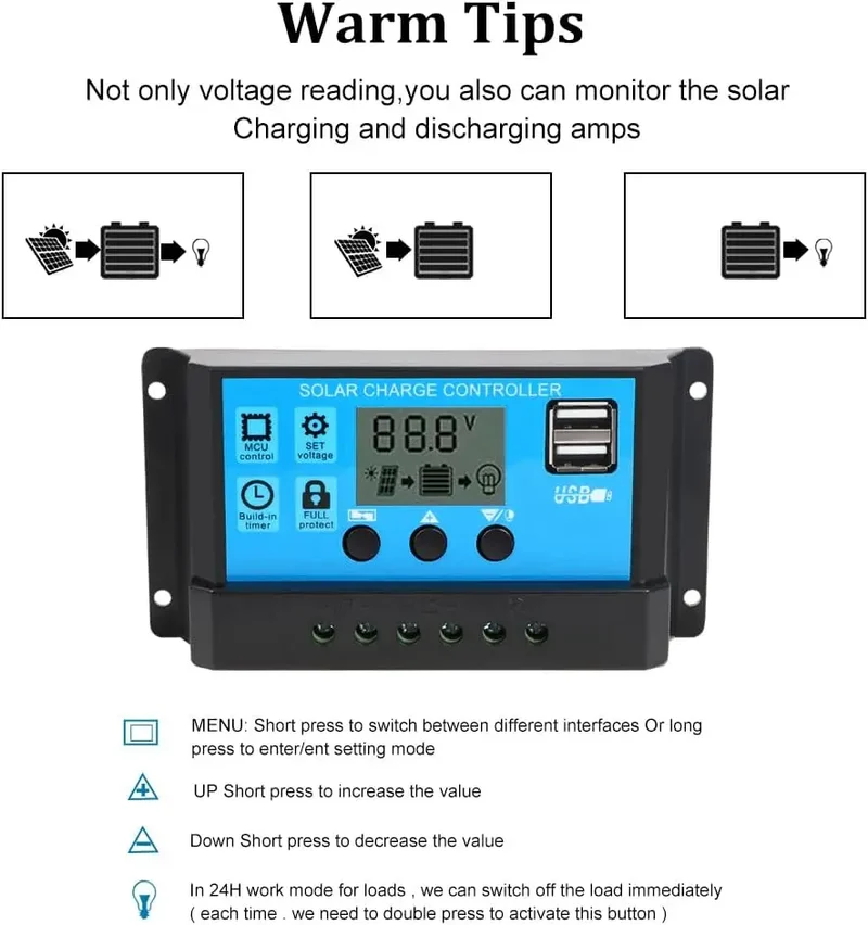 200 Watt Flexible Solar Panel Kit Dual 5V 12V USB Outputs 100A Solar Charge Controller for Home RV Grid Applications for Camping