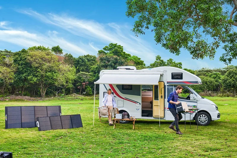 200W/400W Portable Foldable Solar Panel for Power Station Fast Charging & Easy Carry for Outdoor Use