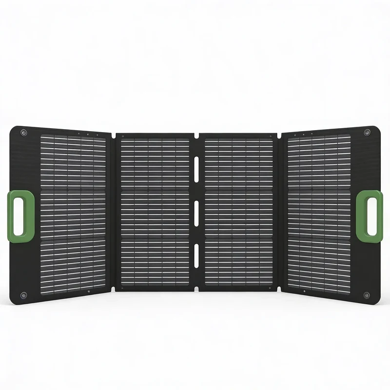 USB-C Outdoor Camping Solar Panel Kit 100W Folding ETFE 24% Efficiency Black Gear Bag Charger 3.5kg 17.1V