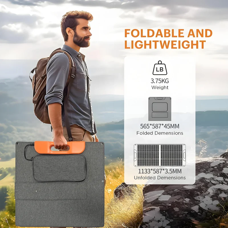 Solar Portable 110W Solar Folding Bags Foldable Solar Panels Camping Sustainable Energy Fotovoltaic Panel Solar