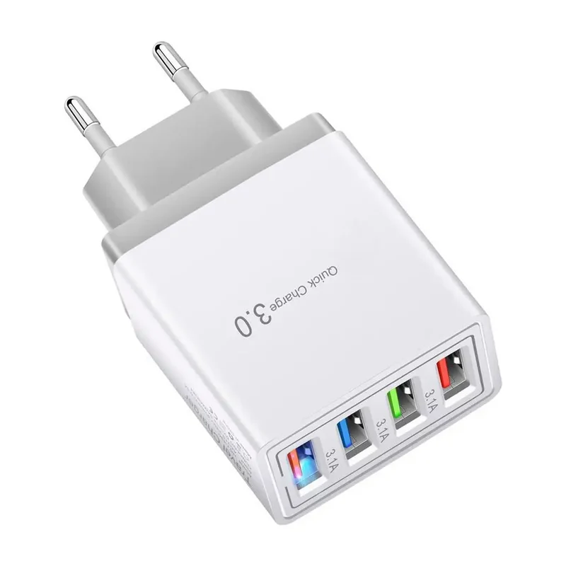 Quick Charge 3.0 For iPhone Charger Wall Fast Charging For Samsung S10 S9 S8 Plug Xiaomi Mi Huawei Mobile Phone Chargers Adapter