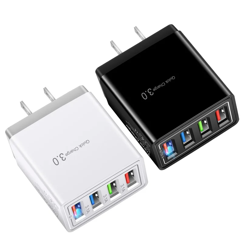 Quick Charge 3.0 For iPhone Charger Wall Fast Charging For Samsung S10 S9 S8 Plug Xiaomi Mi Huawei Mobile Phone Chargers Adapter