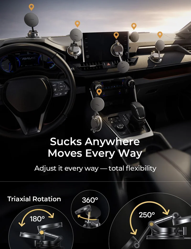 LISEN for Qi2 25W MagSafe Car Mount Charger, MagSafe Car Charger, Fast Wireless Charging Car Charger for iPhone