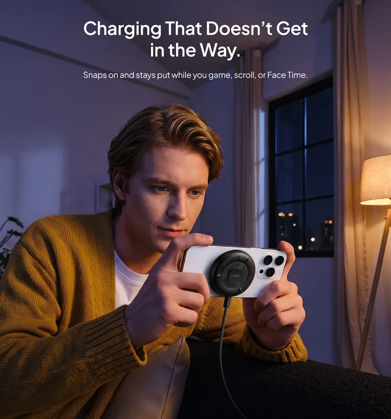 LISEN W122 25W Magnetic Charger with Cooling Fan