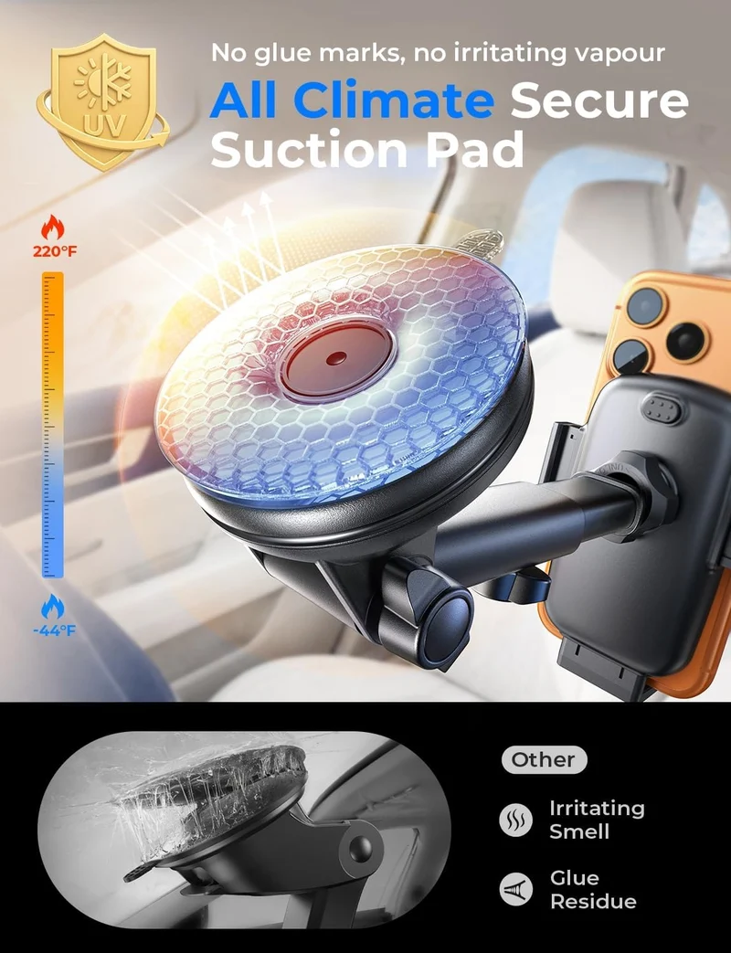 LISEN Car Phone Holder, Mobile Dashboard Phone Holder for Cars Air Vent