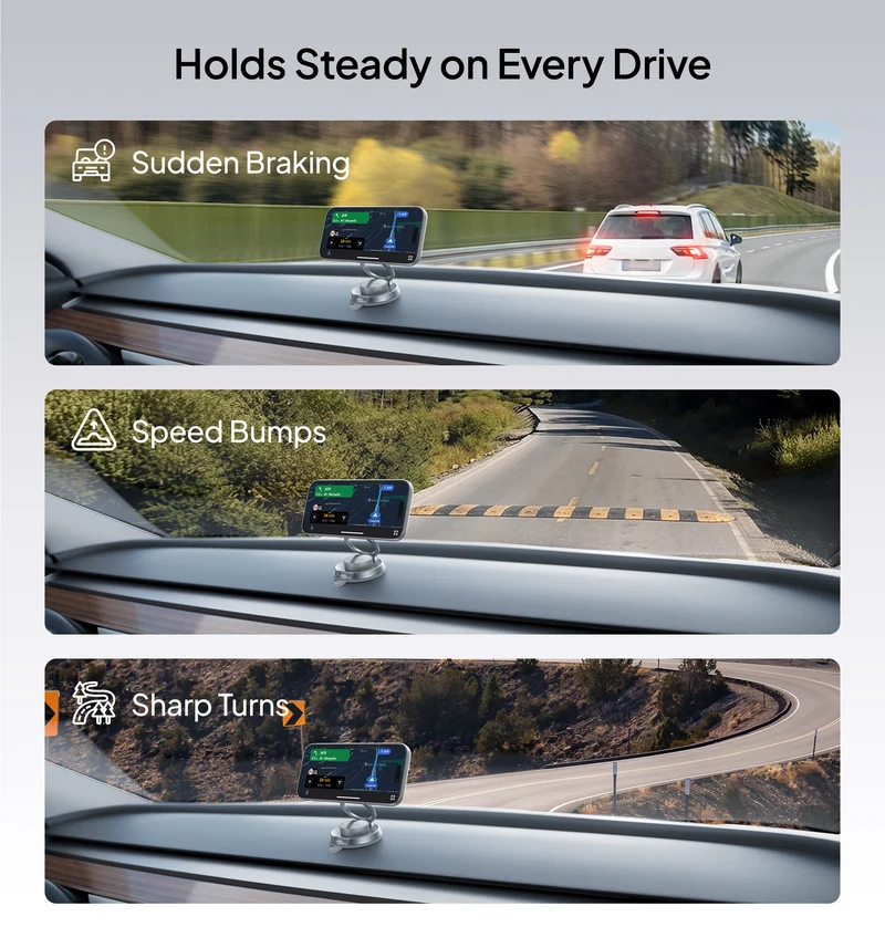 LISEN 360° Vakuum-Saug-MagSafe-Autohalterung