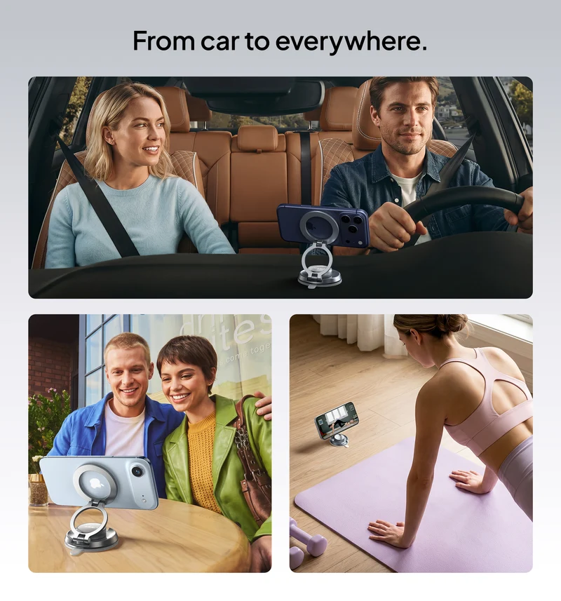 LISEN 360° Vakuum-Saug-MagSafe-Autohalterung