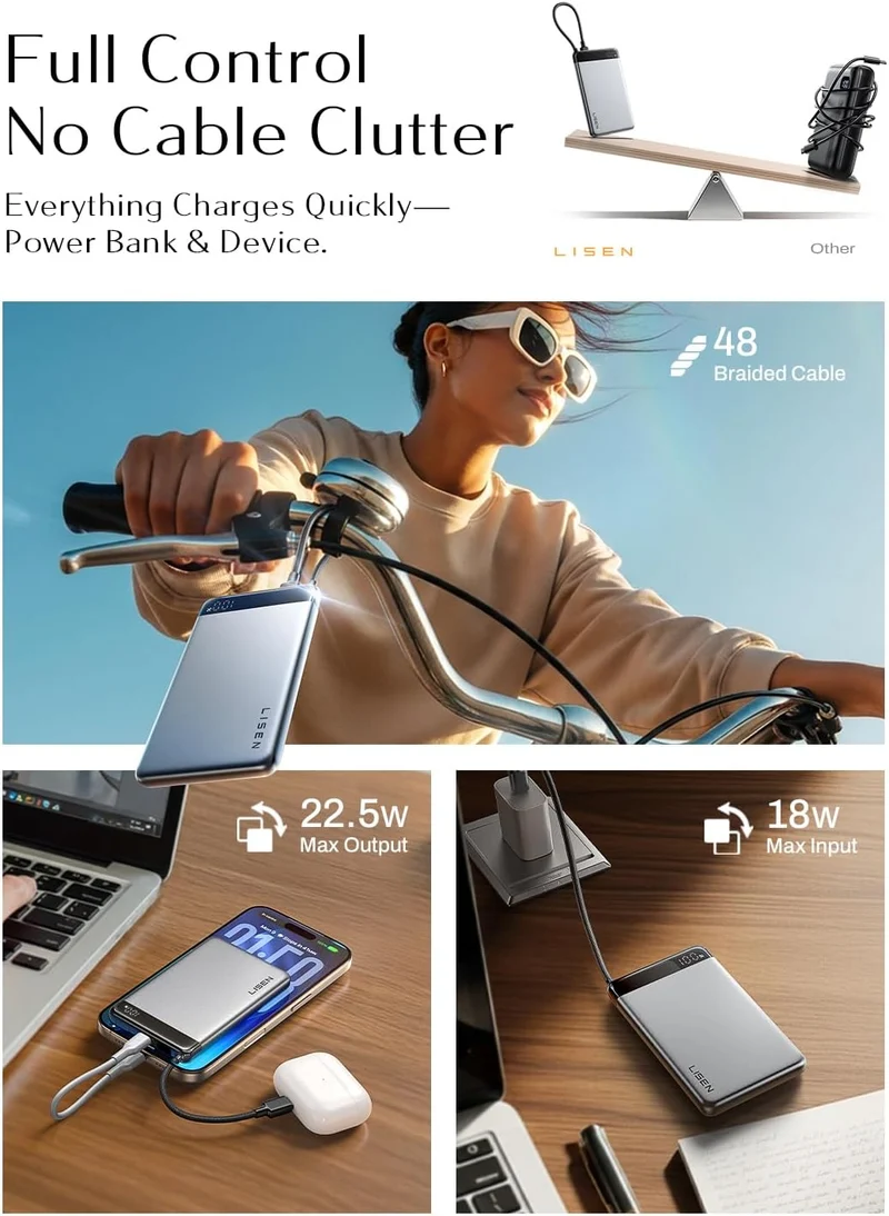 LISEN tragbares Ladegerät für iPhone 17