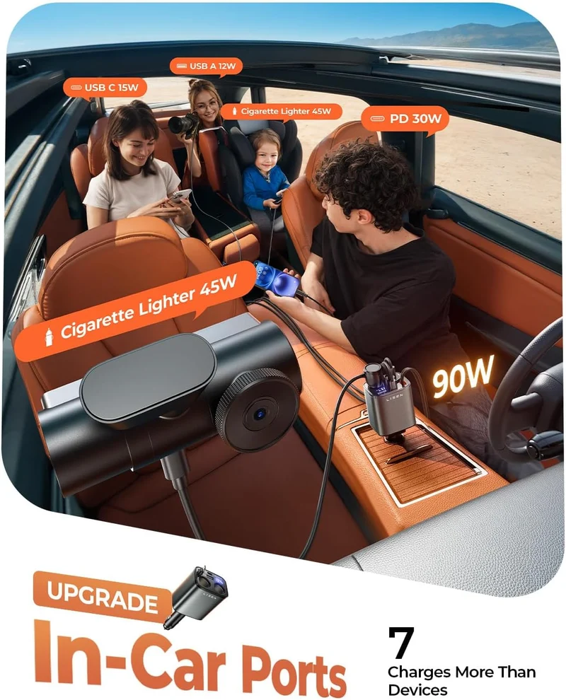 LISEN 5-in-1-Zigarettenanzünder-Splitter