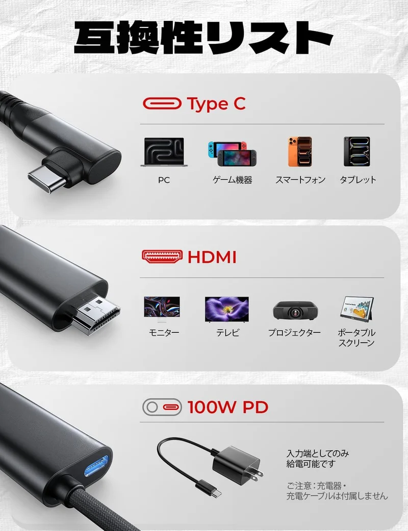 LISEN Switch 2 HDMI-Kabel
