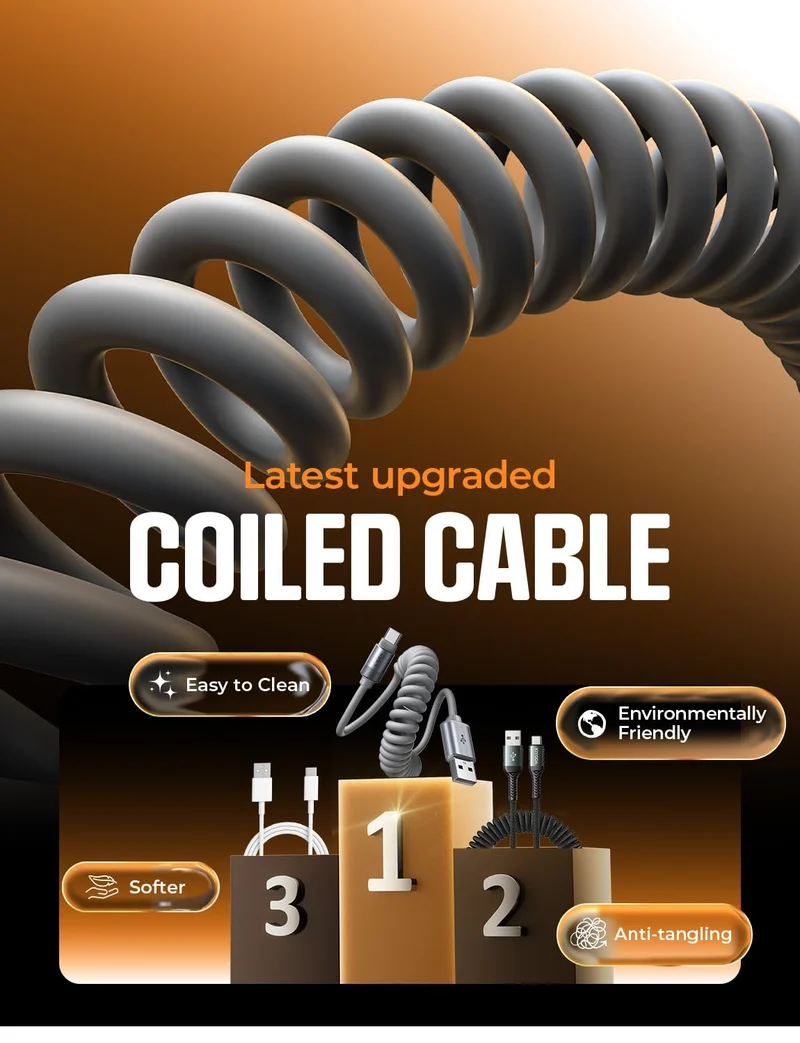 LISEN Spiralkabel USB-C
